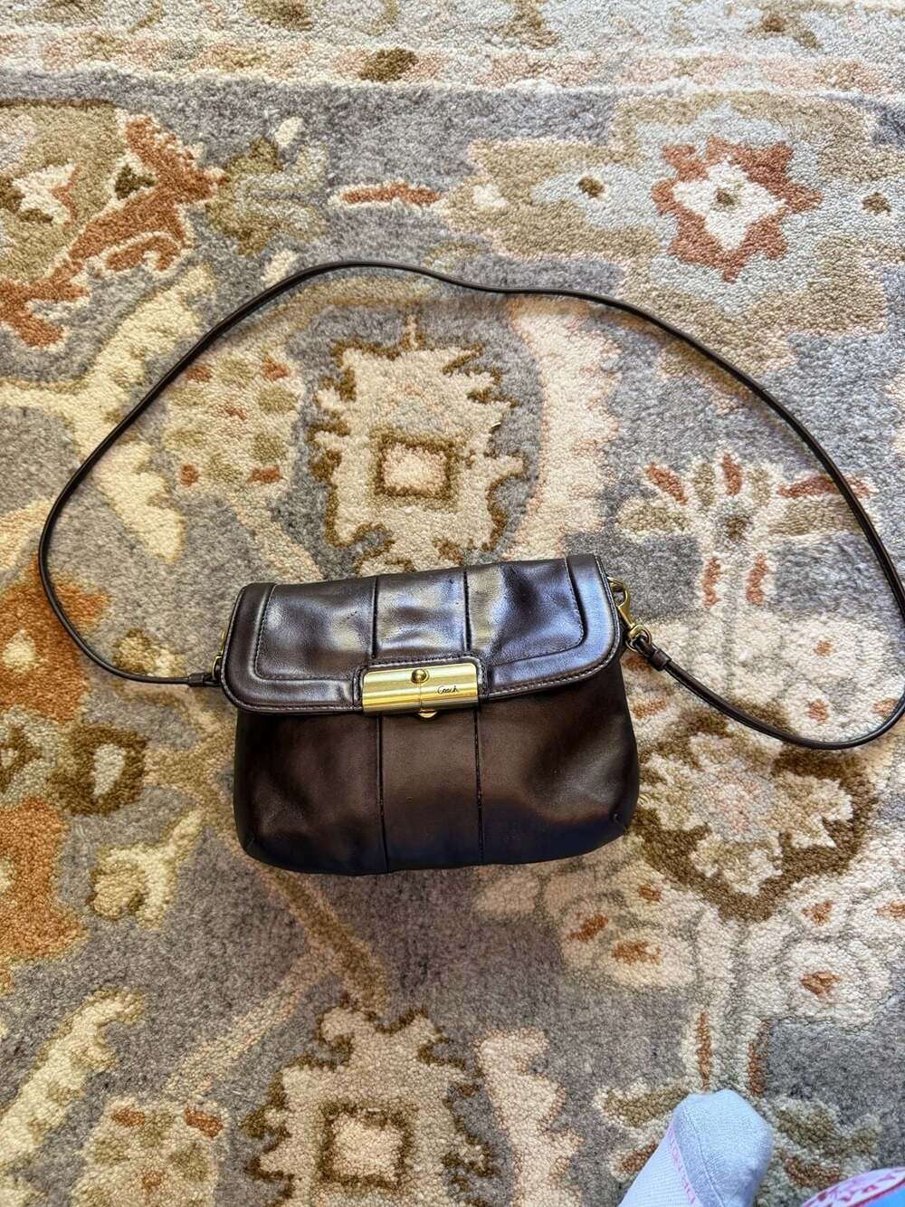 Coach Kristin Metallic Leather Crossbody Bag